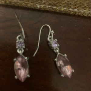 Cute purple earrings that will go with anything. They come are